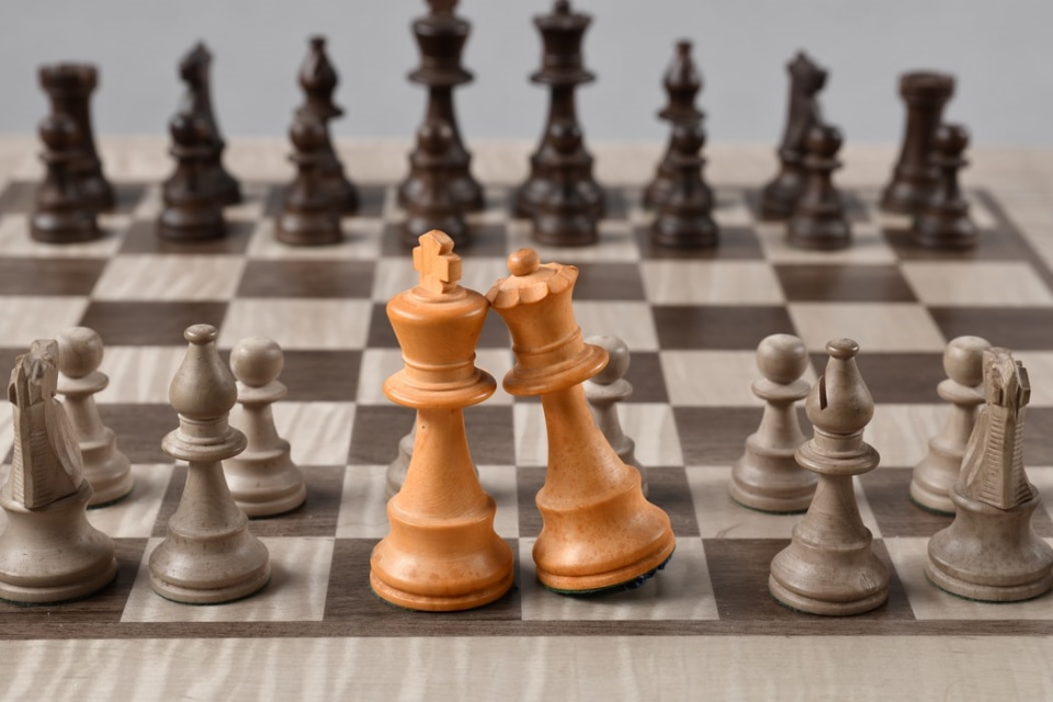 Primeiro movimento do jogo de xadrez com peças pretas